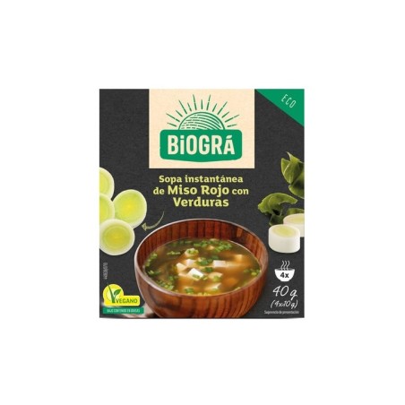 Biogra Sopa Miso Rojo Verduras Bio 40G