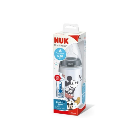 Nuk Biberon Silicona Flow Control Mickey 6-18M Niño 300Ml