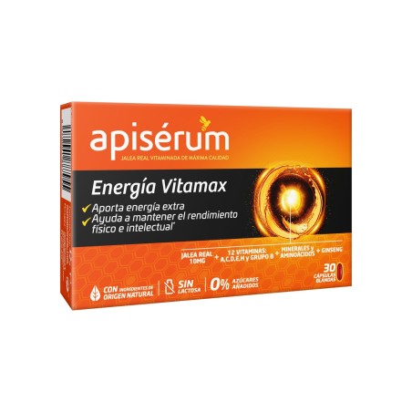 Apiserum Energia Vitamax 30 Cápsulas