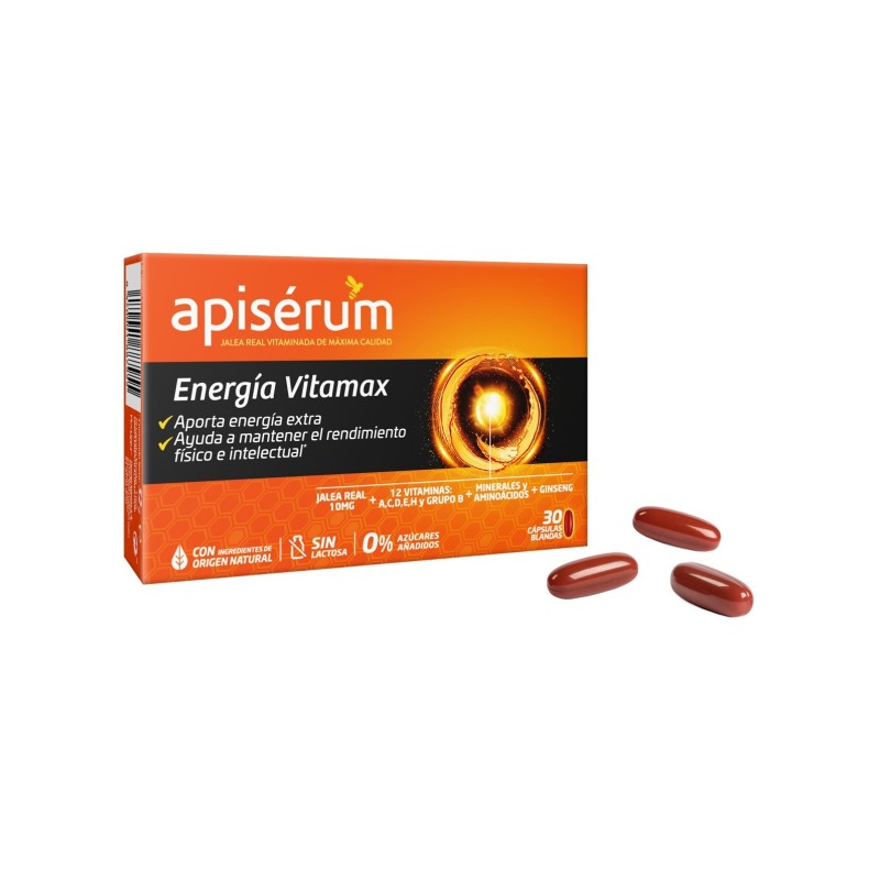 Apiserum Energia Vitamax 30 Cápsulas