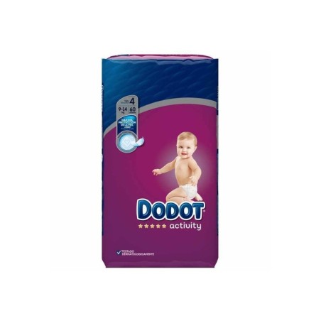 Dodot Pañales Bebé Activity Talla 4 (9-14 Kg), 58 Unidades