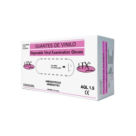 Ltx Guantes Vinilo Aql 15 T-S 100Uds