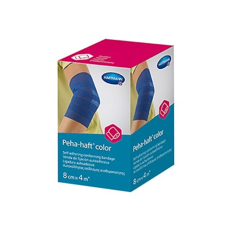 Peha-Haft Venda Cohesiva Elástica Azul 8Cmx4M
