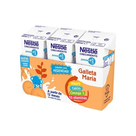 Nestlé Junior Crec.3 + Gall. Maria 3X180Ml