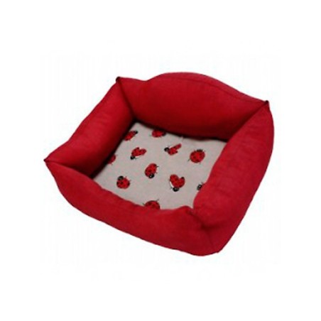 Siesta Cama Rojo Mariquitas 70 Cm