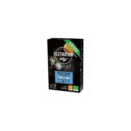 Destination Cafe Pur Arabica Descafeinado Bio 10Uds