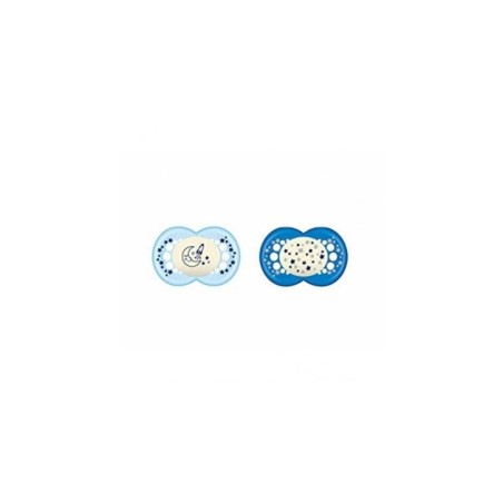 Man Baby Chupete Mam Night 16+ Azul