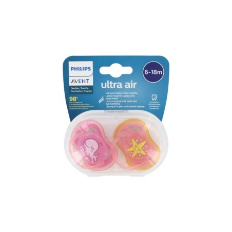 Avent Chupete Ultra Air Decorado 6-18 Niña